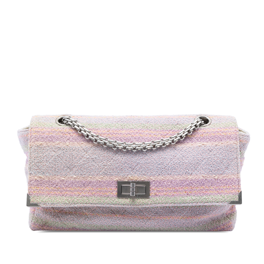 Pre-Loved Chanel Quilted Tweed Reissue 2.55 Single Flap 225